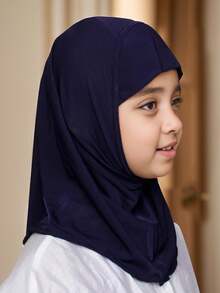 1 szt. Dziewczęca/dziecięca chusta hidżabowa chusta na głowę jednoczęściowa muzułmańska Amira łatwa do noszenia hidżab dla dziewcząt, muzułmańska chusta dla dzieci