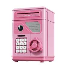 儿童电动银行，玩具 ATM 银行现金硬币罐存钱罐，包括男孩女孩的面部识别，益智玩具可爱的东西 ATM 机存款储物盒，适合 3 岁以上儿童的最佳礼物，不包括纸币和硬币