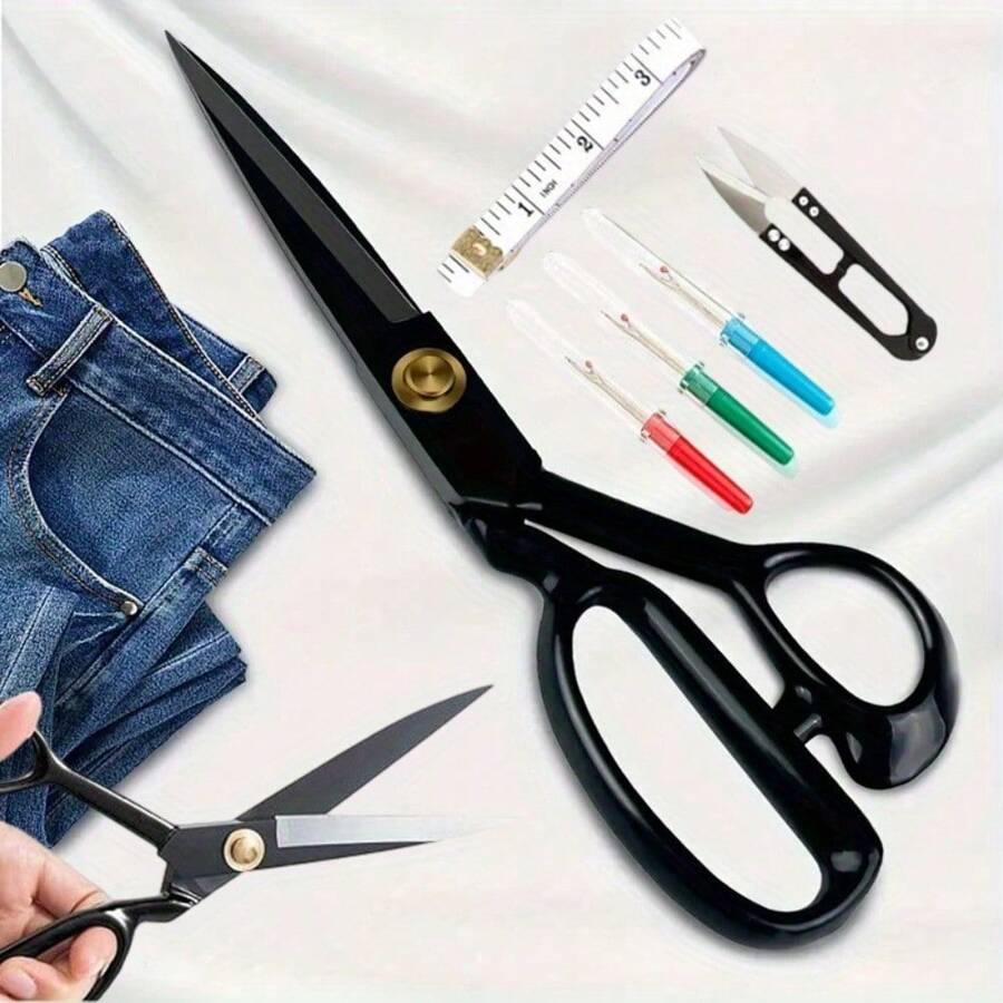Professional 9 Inch Sewing Scissors For Fabric Cutting Ultra Sharp Heavy Duty Fabric Shears Smooth Precise Cuts All Fabrics Leather Tailors Dressmakers Crafters Artists
