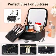 便携式多格化妆盒，化妆师美甲师工具收纳盒，完美旅行化妆品收纳盒，化妆包，化妆袋，护肤包，洗漱包，旅行必备，邮轮必备，宿舍必备，婚礼伴娘礼物，妈妈礼物，生日礼物，送给朋友和老师的礼物，家居装饰，浴室客厅卧室装饰，浴室收纳，珠宝收纳，唇油收纳，指甲油收纳，化妆包收纳，化妆品收纳盒，化妆旅行洗漱包，必备礼品收纳，拉链配件，美甲包，房间装饰，梳妆台，旅行，化妆包，化妆品收纳，化妆包，洗漱包，桌面收纳，化妆品包，化妆袋，梳妆台配件，化妆袋，化妆包，化妆袋，化妆袋，化妆品包，旅行必备，大容量，大号化妆品包包、女士礼物、圣诞礼物、女士礼物推荐、化妆包、旅行必备 - 黑色 - 查看 13