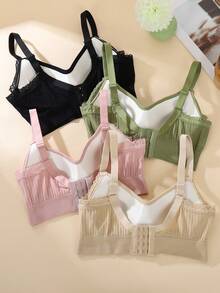 4 Pcs Women's Bras - Lift, Supportive, Prevent Sagging - Multicolor - View 2