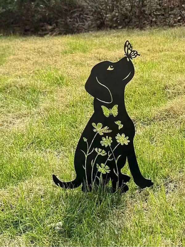 1 Stück dekorativer Gartenpfahl, kreative Metall Katzen- und Hunde-Gartendekor, Heim & Leben, Außen- und Garten, Hof- und Garten Dekoration, geeignet für: Outdoor-Aktivitäten, Familienfeste, Geburtstage, Hochzeiten, Partys usw.