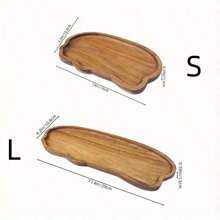 1/2pcs Wood Serving Tray, Wooden Fruit Plate, Solid Wood Dessert Plate, Multi-Functional Snack Dish, Decorative Food Tray, Washable Serving Platter, Coffee Cup Tray, Tea Cup Tray, Cheese Board For Home, Innovative Bread Tray, Room Decoration, Kitchen Decoration, Service TraySuitable For Family Gatherings, Friends Party Tray And Christmas Gatherings