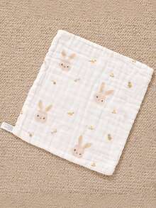 5件/包&3件/包随机卡通图案可爱婴儿围嘴新生儿纯棉超柔软小手帕婴儿洗脸巾婴儿用品纱布巾