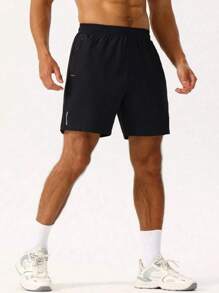 Men's Outdoor Casual Sports Shorts Solid Color Geometric Printed Running Pants Outdoor And Gym Clothes