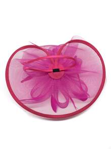 1 Stück Faszinator für Frauen, Teepark Kopfband Hut, Blumengewebe Federn Kopfbedeckung Haarclip für Hochzeit