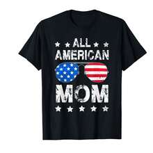 All An Mom 4th Of July Usa Family Matching Outfit T-Shirt}AL Valentine's Day Gifts - Black - View 1