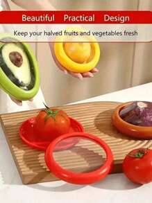 Set di contenitori per la conservazione di frutta e verdura trasparenti, include coperchio per avocado, contenitori per freezer per cipolle, scatole sigillate, contenitori per alimenti, salvaverdure lavabili e riutilizzabili, accessori da cucina (colore e stile a caso)