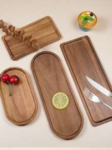 1pc Cheese Wooden Tray Multifunctional Storage Tray, Suitable For Cheese, Cookies, Bread, Hot Dogs, Cakes, Fruits, Etc., Suitable For Cafes, Bakeries, Homes, Restaurants, Kitchens, Parties, Dances, Offices, Father's Day Gifts, Mother's Day Gifts, Family Gifts, Halloween Gifts, Etc
