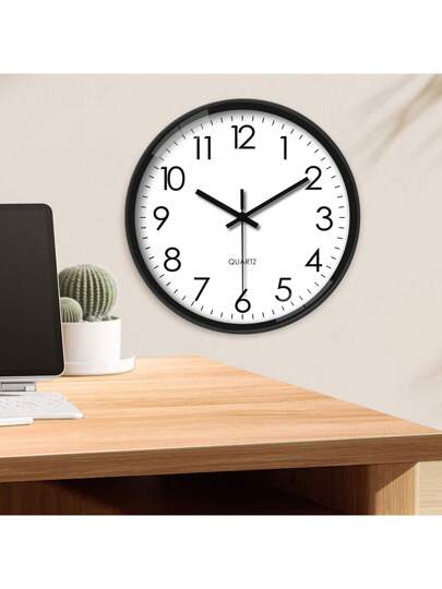 Inch Plastic Round Wand Clock, Battery Operated Quiet Non Ticking Analog Living Room, Bedroom, Home Classic Ho hold Art Kitchen, Office (Batteries Not Included) Room Klok Bedroom Dormitory Back To School Surprise Supplies view 2