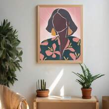 Set Of 1/3 Pcs Pop Vintage Wall Arts Posters, Woman Wall Prints Pastel Colors Boheme Decor, Abstract Portrait Prints Of Women, Modern Living Room Bedroom Home Decoration Unframed-Style ﻿