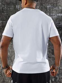 Vintage Rolling A Graphic Print-Shirt - Short Sleeve, Casual, Breathable, Summer Essential Men - Tees With Unique Design, Soft Fabric, And Relaxed Fit - 白色 - 查看 2