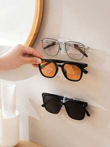 1/3 Stücke Brillenaufbewahrungsregal, Bad und Nachttisch Anti-Druck Wandmontage Sonnenbrille Präsentationsregal, minimalistisches Brillenregal