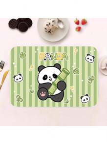 Manteles individuales de piel de imitación con patrones de animales lindos, impermeables y resistentes al aceite, fáciles de limpiar, para mesa de comedor, platos, tazones y tazas