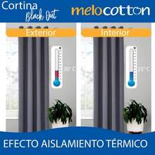 Juego de Cortina Black out 2.75 x 2.15 m. Bloquea la luz Solar Cada Hoja Mide 137.5 m x 2.15 m Alto, 100% Microfibra Poliéster. - Beige - Ver 7