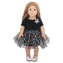 1 pièce Robe de poupée bébé reborn de 18 pouces, robe tulle à pois colorée mignonne, robe dopamine, vêtements d'été adorables et pour poupée, accessoire de jouet pour enfants, cadeau d'anniversaire, fête de vacances