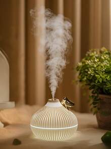 Lark Mini Humidifier. Portable Air Humidifier With USB For Bedroom, Desk, Plants & Baby Nursery. Moon Lamp, Ultrasonic, Silent & Auto Shut-Off 330ml - trắng - Xem 4