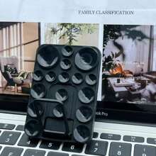 Soporte de teléfono móvil de silicona con ventosa doble cara, accesorio de teléfono móvil de manos libres, soporte para selfie y video, accesorio para teléfono y teléfono móvil Android, ventosa de silicona de fuerte adherencia adecuada para una variedad de escenarios utilizada para sostener el teléfono y evitar que se caiga, accesorios de selfie para teléfono móvil