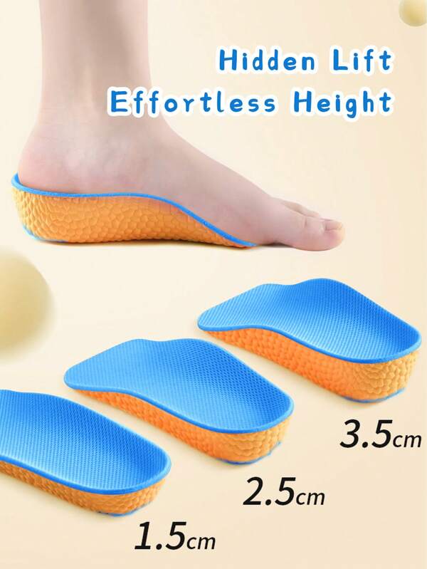 Popcorn Height-Increasing Insoles Elastic Shock-Absorbing And Cushioning Sports Height-Increasing Insoles