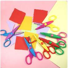 3/6pcs Handmade Scissor Set, Paper Cutting Craft Scissors, Multi-Function Scissors, DIY Paper Cutting, Cute Wavy Edged Scissors, Asymmetrical Scissors, Handcraft Design, Ideal For Craft, Home And School Use