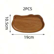 1/2pcs Wood Serving Tray, Wooden Fruit Plate, Solid Wood Dessert Plate, Multi-Functional Snack Dish, Decorative Food Tray, Washable Serving Platter, Coffee Cup Tray, Tea Cup Tray, Cheese Board For Home, Innovative Bread Tray, Room Decoration, Kitchen Decoration, Service TraySuitable For Family Gatherings, Friends Party Tray And Christmas Gatherings