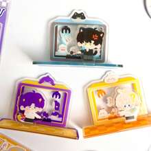 3Pcs Love And Deepspace Doll Machine Series 1*Badge, 1*Acrylic Stand , 1*Character Card For Xavier Zayne Rafayel Sylus Caleb, Original Design, Desktop Ornaments, Badge Decorations, Game Peripheral Collectionsschool Supplies,Back To School