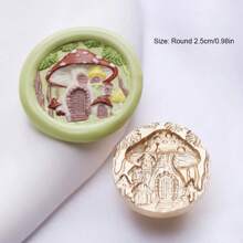 1 Pc Fairy Tale Series Wax Seal Stamp Head, Detachable Solid Brass, Intricate Fairy TalesDesigns (Castle/Rabbit/Bear/Hot Air Balloon/Candy House), Wax Sealed Stamp Head, Fire Paint Seal Head, DIY Craft, Gift Packaging, Envelope Sealing, Party Invitation Letter,Back To School,School Supplies