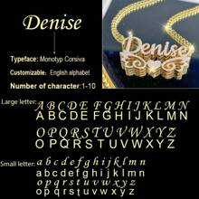 Personalisierte zweischichtige glänzende Namenskette - Edelstahl 3D-herzförmiger Anhänger mit Strass, personalisierter matter Buchstaben Schmuck Geschenk für sie, Mutter, Jahrestag, Muttertag, Hochzeitsaccessoires | Vergoldete Kette