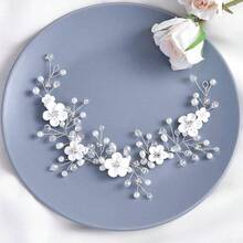 新款欧美畅销产品：欧美软陶花水晶发带、新娘发饰。 - 銀色 - 查看 4