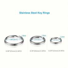 [100个钥匙扣] 100个钥匙扣 | 可拆分钥匙扣和工艺品 | 15mm/20mm/25mm 汽车配件包袋饰品学院风可爱哥特Y2K