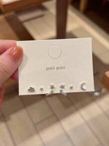 3/4/5pcs Minimalist Small Geometric Stud Earrings Set, Versatile For Daily Wear