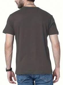 Camiseta casual para hombre POASOD con gráfico "POWER" audaz e impresión de automóvil - 100% algodón, ajuste regular, manga corta, para uso diario, actividades al aire libre, comodidad en todas las estaciones, tela suave - Blanco - Ver 9