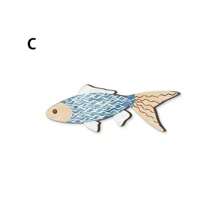 4 Peças Conjunto de Decoração de Parede de Peixes de Madeira, Decoração Costeira, Decoração Náutica Suspensa de Madeira, Decoração de Parede Suspensa para Banheiro, Decoração de Ambiente, Decoração de Verão para Casa, Praia