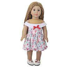1 件套娃娃裙，娃娃露肩裙，粉色可爱蝴蝶结裙，适合 18 英寸婴儿娃娃、重生娃娃，适合 3 岁以上儿童，儿童玩具娃娃配件，生日礼物，节日派对 - CL-0353 - 查看 10