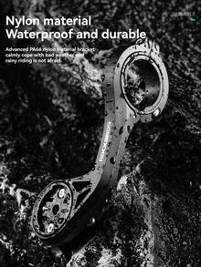 ROCKBROS 尼龙自行车码表支架，3 底座稳定系统，防震设计，46 克秒表和手机支架套装