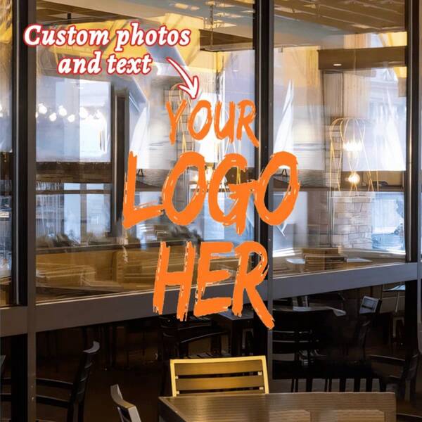 1 Stück benutzerdefinierte Vinyl-Geschäftsunternehmen Glasaufkleber - Personalisierter rechteckiger HD-Logo-Fensteraufkleber, wasserbeständig & UV-beständig, perfekt für Geschäftswerbung und Markenförderung, Werbe-Fensteraufkleber | Moderner Fensteraufkleber | Vinyl-Fensterfolie, Fensteraufkleber