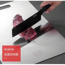 1片/2片不锈钢砧板防霉除臭家用厨房加厚卷边双面切菜板蔬菜板抗菌砧板