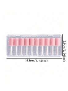 1/10 piezas Tubos vacíos de plástico de 3ml para gloss labial, envases de gloss labial transparentes, botellas vacías recargables para lápiz labial - Negro - Ver 5