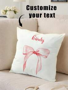 1 Peça Fronha Personalizável com Texto, Capa de Almofada Personalizada DIY para Decoração do Lar, Casamentos, Pets, Presentes do Dia da Mãe, Personalizada, Única, Presente Ideal Personalizado para Ele/Ela, Namorado, Namorada, Pai, Mãe, Família, Amigos, Pets, Aniversário, Dia dos Namorados, Dia da Mãe, Aniversário, Dia da Criança, Dia dos Pais, Casamentos, Formatura, Natal, Donas de Casa, Sofá, Cama, Carro, Sala de Chá, Quarto, Sala de Estar, Dia dos Namorados