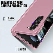 keshengtai 1件裝糖果色轉軸全包覆手機殼，適用於 Galaxy Z Fold 8 Ultra 7 6 5 4 3 5G - 粉色 - 查看 4