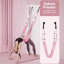 1PC Professional Yoga Hammock Flying Swing Aerial Adjustable Yoga Leg Stretching Practic Elastic Stretch Fitness Training Equipment Women Home Fitness Hanging Hammock Leg Splits Trainer - Multicolor - View 11