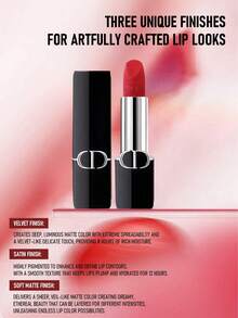 Christian Dior Dior Rouge Dior 唇膏 764 Rouge Gipsy Velvet Finish 颜色 3.5g/0.12 盎司 | 高冲击色彩和奢华效果 | 持久耐用 | 鲜艳色素沉着 | 缎面和哑光质地 | 保湿配方 | 完美适合日夜妆容 | 标志性奢华唇彩