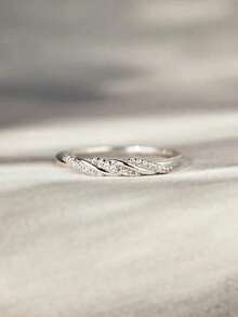 1 PC Elegant S925 Sterling Silver Cubic Zirconia Rings Wedding Jewelry For Women Fine Jewelry Valentine'S Day Gift Engagement Bridal Jewelry - 1# - View 15