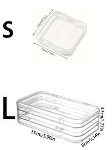 30/10/1pc,便携式美甲沙龙流行可穿戴美甲甲板布置展示盒,三折三层美甲透明防尘收纳盒,适用于指甲、耳环、戒指、各种小饰品收纳,带胶带,美甲收纳盒,折叠首饰收纳盒,可穿戴美甲透明收纳盒,可穿戴美甲三折便携式收纳盒,可收纳指甲,美甲收纳的最佳礼物