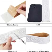 GORGECRAFT Flowers Peel And Stick 3D Foam Wall Sideboard Self Adhesive Wallpaper Frame Flexible Base Decoration Mirror Frame Sticky Decoration Wall Line For DIY Decoration Of Family Hotel,Skirting Board Self-Adhesive Wall Corner Decoration European Style Living Room Floor Line Self-Adhesive 3D Decorative Strip Bedroom Room Decor Home Decor Wallpapers Wall Paper Bathroom Kitchen Wall Stickers Wall Decor Wall Sticker