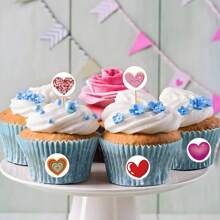 500 unidades Rollo de pegatinas redondas con forma de corazón para el Día de San Valentín, pegatinas de vinilo para estética, scrapbooking, diarios, parachoques, monopatín, botellas de agua, dibujos animados, cascos de seguridad, coches