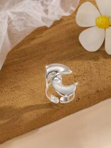 1 anel de cobre com design assimétrico, adequado para uso diário