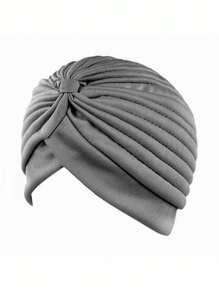 1 Stück Damen Einfarbige weiche Turban Mütze, bequem und atmungsaktiv, geeignet für den täglichen Gebrauch
