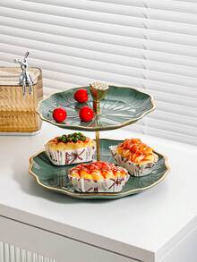 1 个 3 层甜点纸杯蛋糕架，塑料多层水果盘纸杯蛋糕架，欧式糖果架，适用于生日派对、婚礼、毕业典礼， - 彩色 - 查看 18