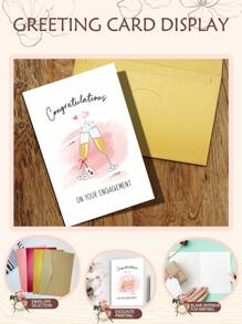 1PC Congratulations On Your Engagement Card, Champagne Engagement Card For Couples, Congrats Engagement Card For Him Her, Cheers To Engaged Card